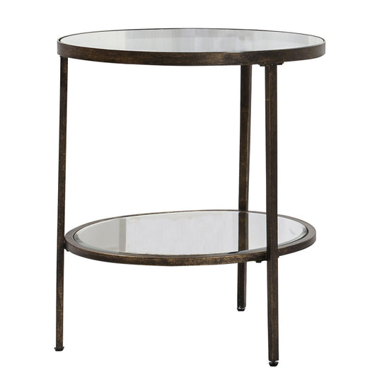 Talis Hatfield Side Table in Aged Bronze